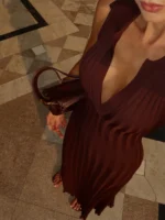 Sophisticated A-Line Long Dress for Women - Sleeveless Elegance - Image 5