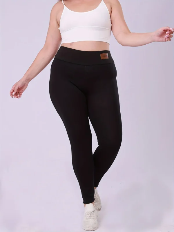 Warmth & Style: Plus Size High-Waisted Fleece Leggings