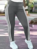 Chic Plus Size Striped Leggings for Effortless Style
