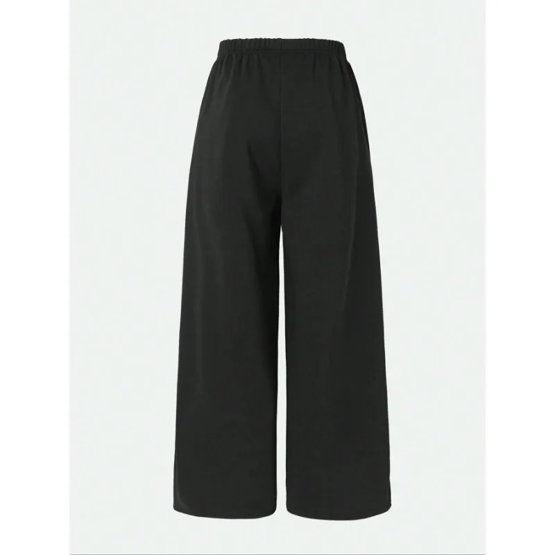 Kf-Sde754408Eda448649D3Af68A7355440Bt Plus Size Sporty Wide Leg Pants: Comfort Meets Style