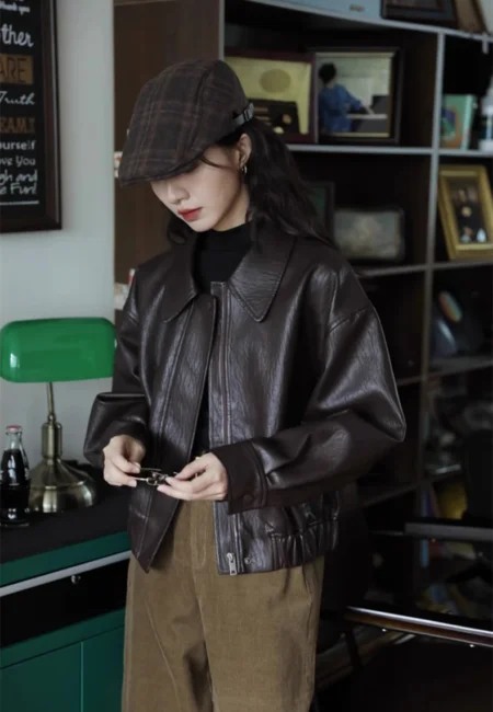 Luxury Faux Shearling Motorcycle Jacket Women Winter Warmth