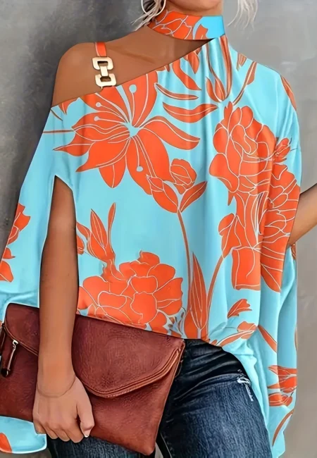 Elegant Plus Size Off-Shoulder Blouse for Summer Style