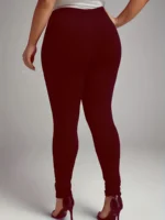 Elegant Plus Size Women's Oversized Leggings with Lace Detail - Image 6