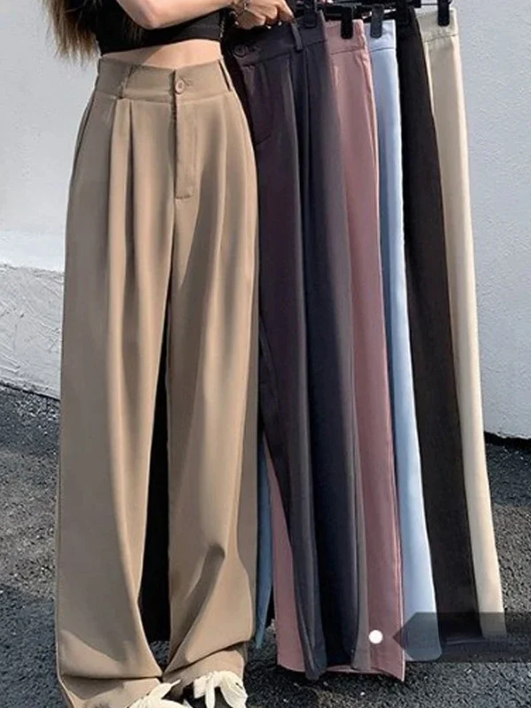 Elegant High Waist Women’s Straight Pants for Every Occasion