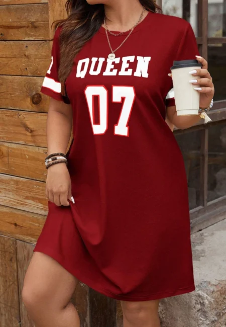 Plus Size Summer Festival Dress with Geometric Print Style