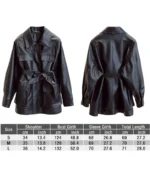 Chic Vintage PU Leather Jacket for Women with Belted Style - Image 6