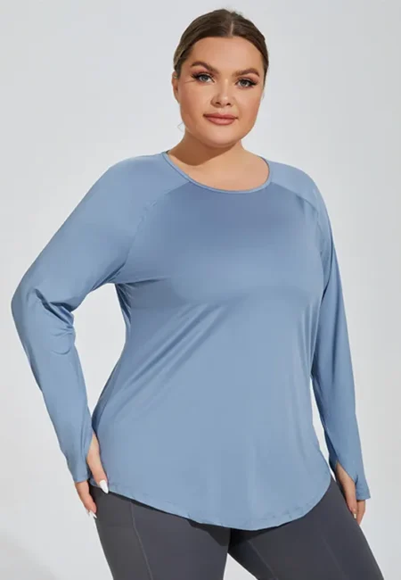 Elegant Plus Size Long Sleeve Yoga Top for Every Body