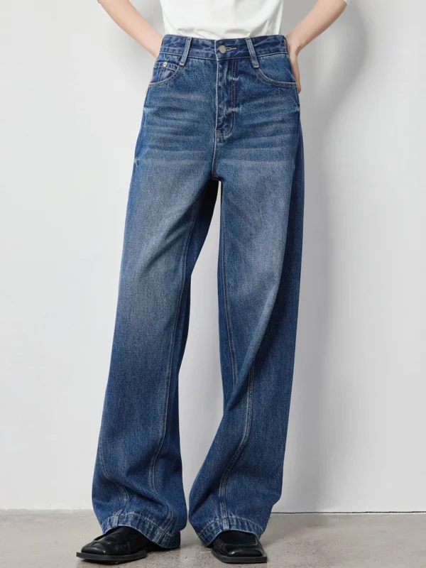 Luxe Lyocell Wide Leg High Waist Denim - Autumn Winter Style