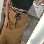 Women's Black Crop Top - Stretchy Cotton Blend Summer Tee photo review