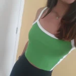 Green Backless Knit Crop Top - Trendy Y2 K Cami for Summer Style photo review