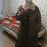 Stylish Women's Winter Down Coat with Fur Collar & Buttons photo review
