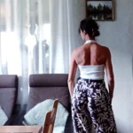 Trendy White Backless Halter Tank Top for Stylish Women photo review