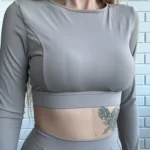 Elegant 2 PCS Women's Yoga Suit - Breathable Activewear Set photo review