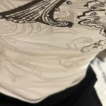 Trendy White Knitted Tee with Patch - Summer Style Essential photo review