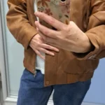 Stylish Suede Leather Jacket for Trendy Autumn Outings photo review