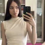 Ruched Mock Neck Tank Top - Stretchy Summer Sleeveless Tee photo review