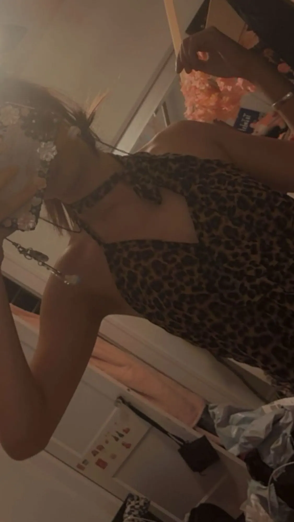 Leopard Print Halter Tank Top - Irregular Ruffle Summer Style photo review