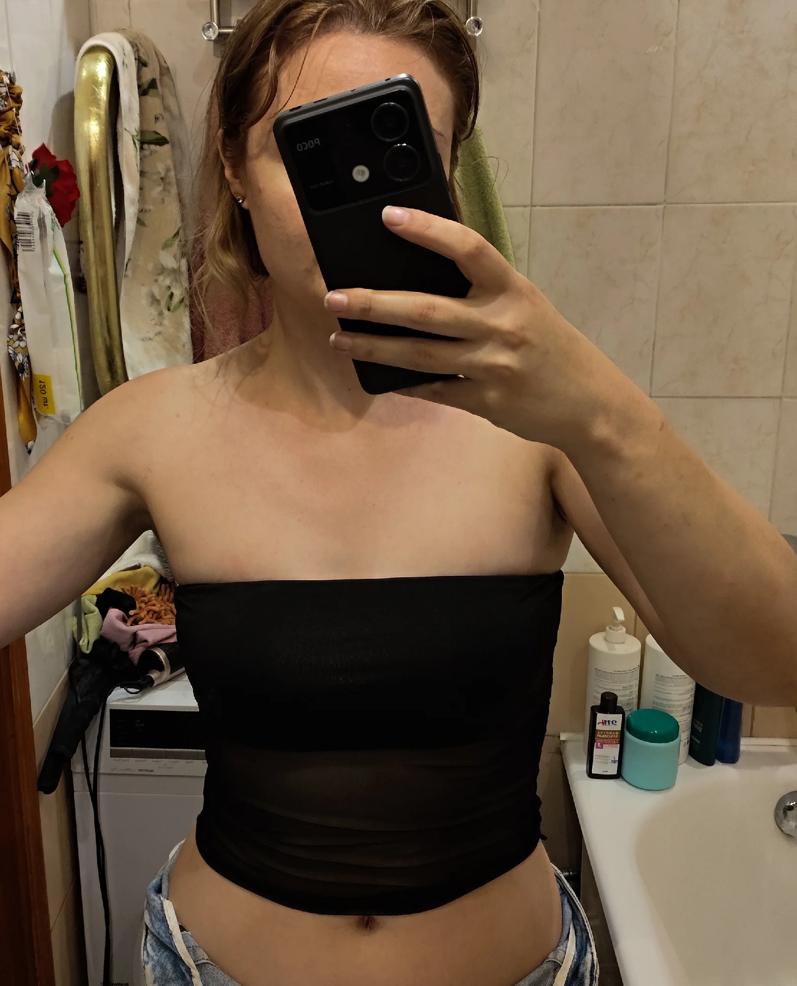 Breathable Black Mesh Corset Top - Summer Streetwear Essential photo review