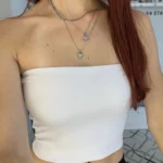 Stylish Women's Strapless Cropped Tube Top for Summer Fun photo review