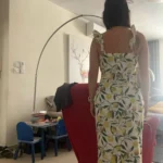 Lemon Yellow Midi Dress: Elegant Sheath with Slit & Butterfly Sleeves photo review