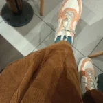 Fall-Friendly Wide Leg Corduroy Pants for Women in Ankola Red photo review