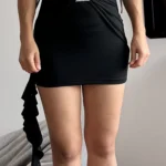 Stunning Black V-Neck Hollow Mini Dress - Concert Ready Style photo review