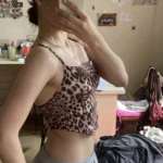 Backless Leopard Print Tank Top for Stylish Summer Nights photo review