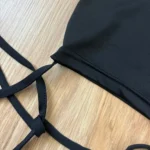 Women's Black Crop Top - Stretchy Cotton Blend Summer Tee photo review