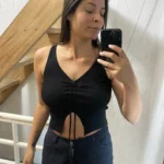 Trendy Summer Sleeveless Tank Top for Girls with Drawstring photo review