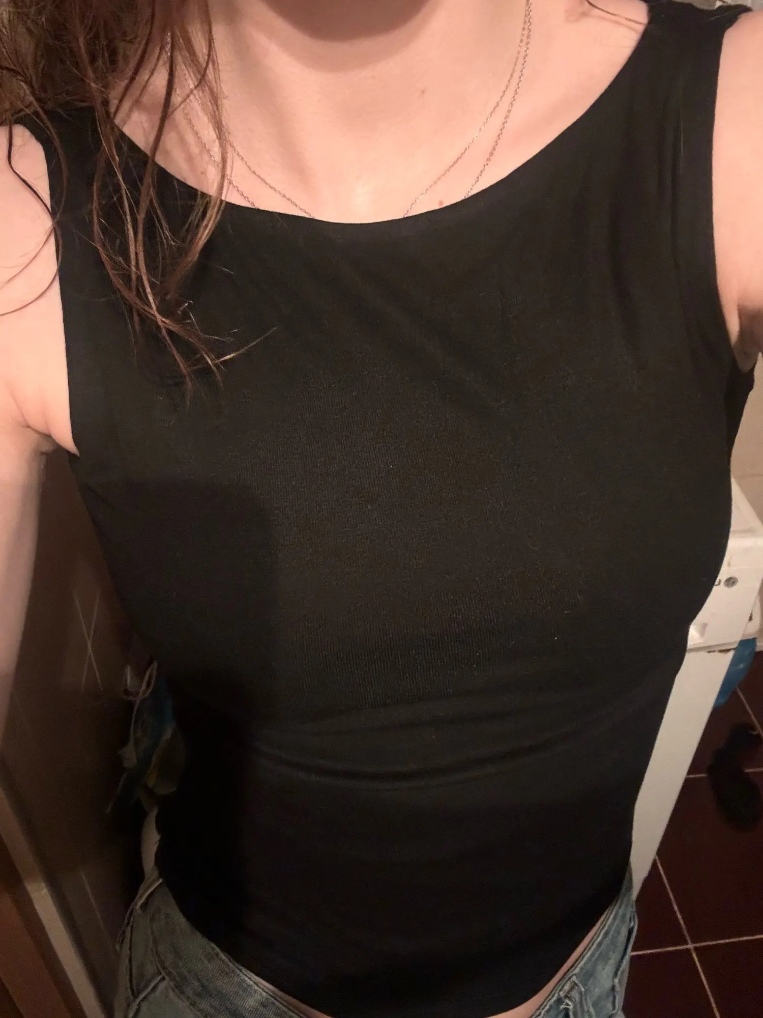 Luxurious Double Layer Boat Neck Tank Top - Soft Stretch Fit photo review