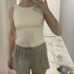 Luxurious Double Layer Boat Neck Tank Top - Soft Stretch Fit photo review