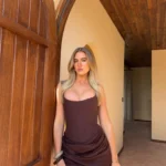 Elegant U-Neck Sleeveless Mini Dress for Summer Parties photo review