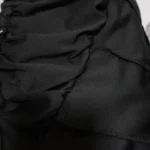 Satin Ruffle Tank Top Women's Summer Tassel Blouse Stretch photo review