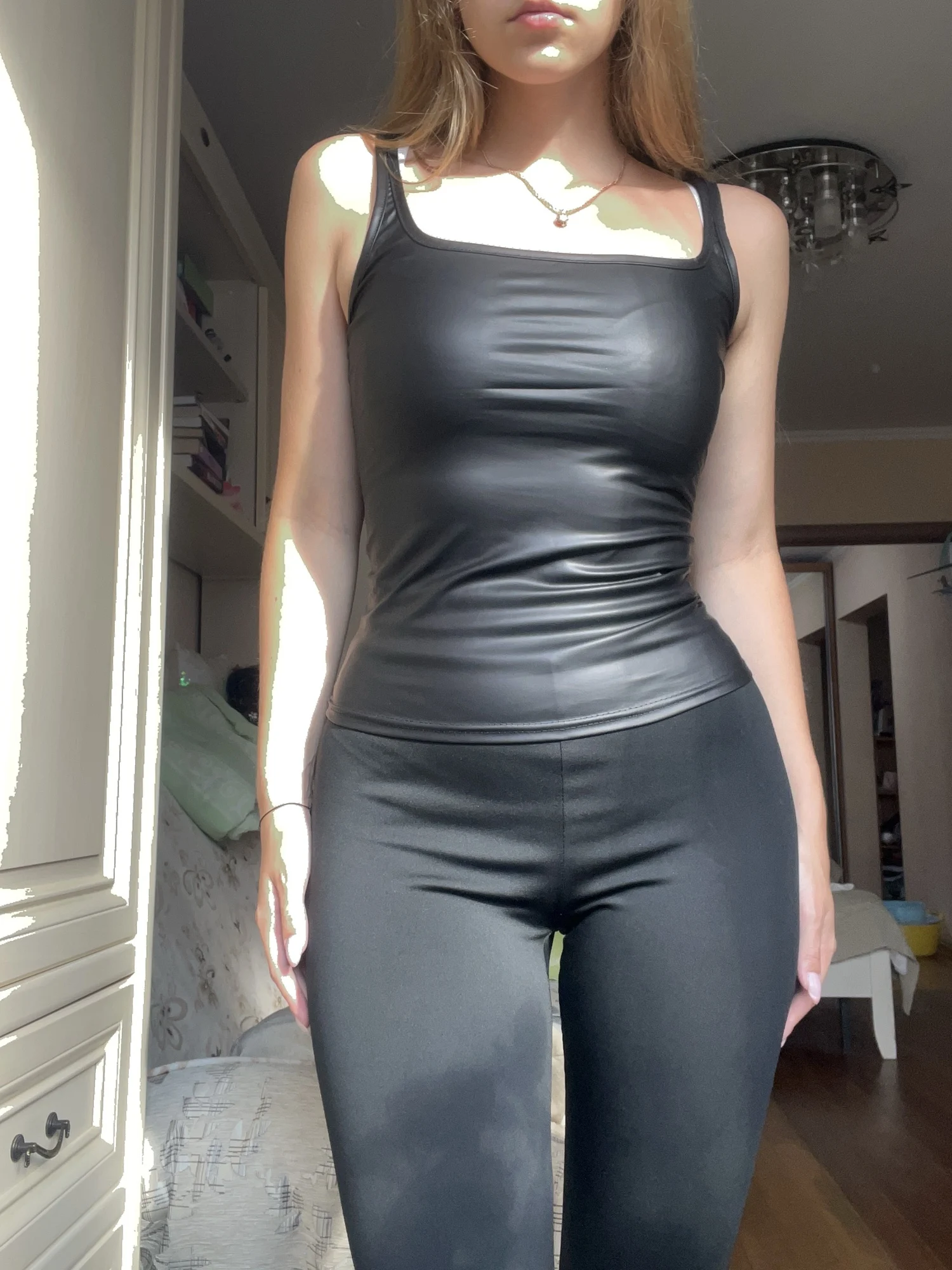 Edgy Women's Square Collar Tank Top for Trendy Summer Style photo review
