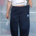 Velvet Green Embroidered Sweatpants for Trendy Comfort photo review