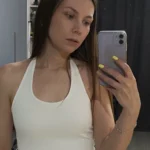 Trendy White Backless Halter Tank Top for Stylish Women photo review