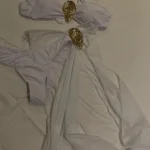 Vintage White 3-Piece Bikini Set - Mesh Skirt & Buckle Details photo review