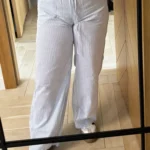 Trendy Women's Striped Wide Leg Pants for Fall & Winter Fashion photo review