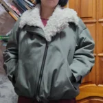 Women's Retro Cotton Motorcycle Jacket - Cozy Rebel Style photo review