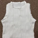 Trendy Y2 K Mock Neck Ribbed Crop Tank for Women photo review