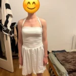 Stunning Backless Halter Mini Dress - Polyester Spandex A-Line photo review