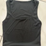 Trendy Black Y2 K Crop Tank - Stretchy Cotton Summer Essential photo review