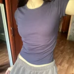 Retro Y2 K Crop Top - Stretchy Cotton Blend Summer Essential photo review