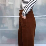 Fall-Friendly Wide Leg Corduroy Pants for Women in Ankola Red photo review