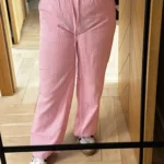 Trendy Women's Striped Wide Leg Pants for Fall & Winter Fashion photo review