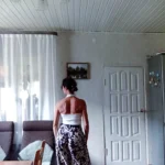 Trendy White Backless Halter Tank Top for Stylish Women photo review