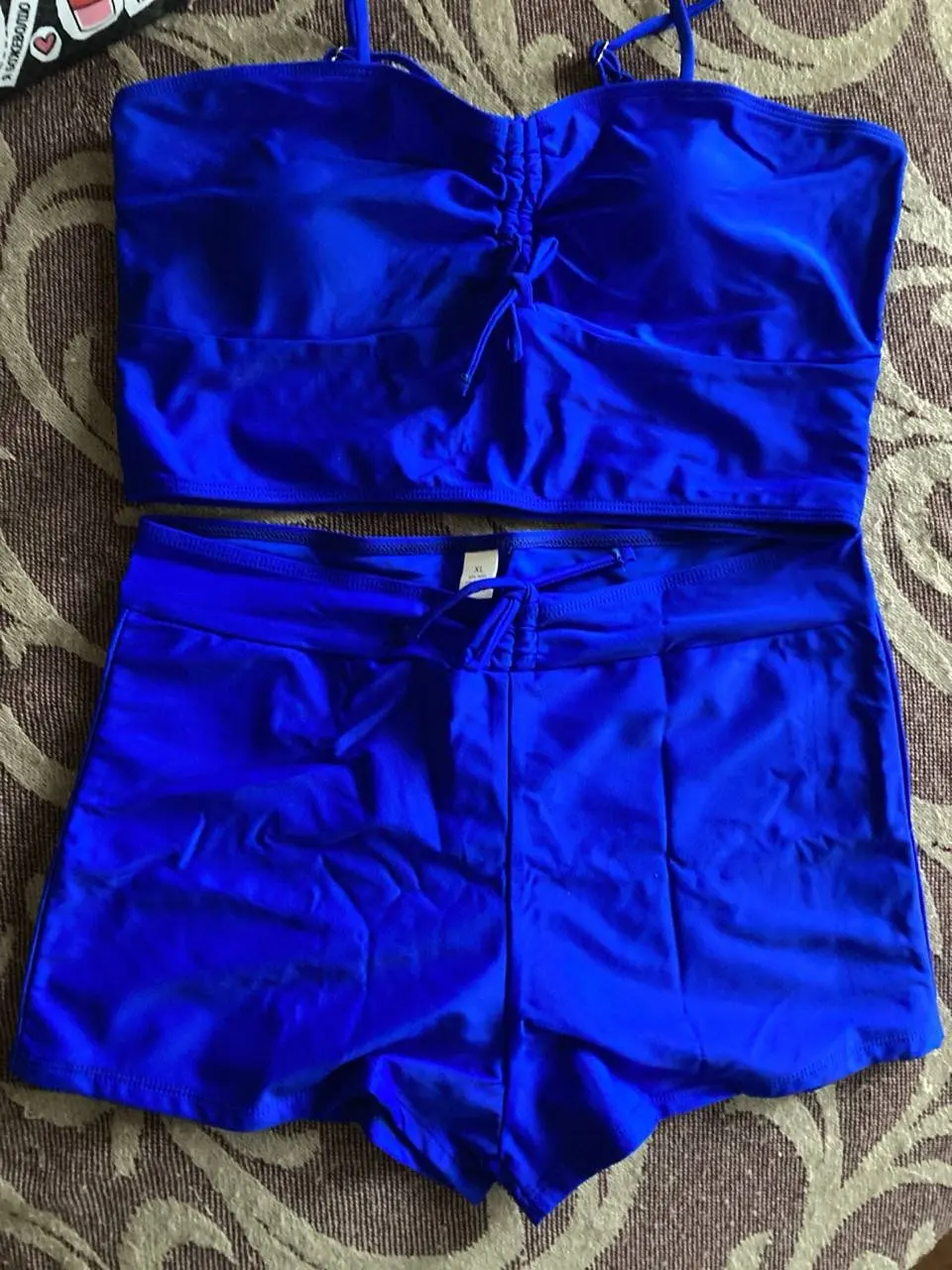 High-Waist Drawstring Bikini Shorts for Stylish Beach Days photo review