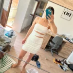 Elegant Backless Spaghetti Strap Mini Dress for Nightlife photo review