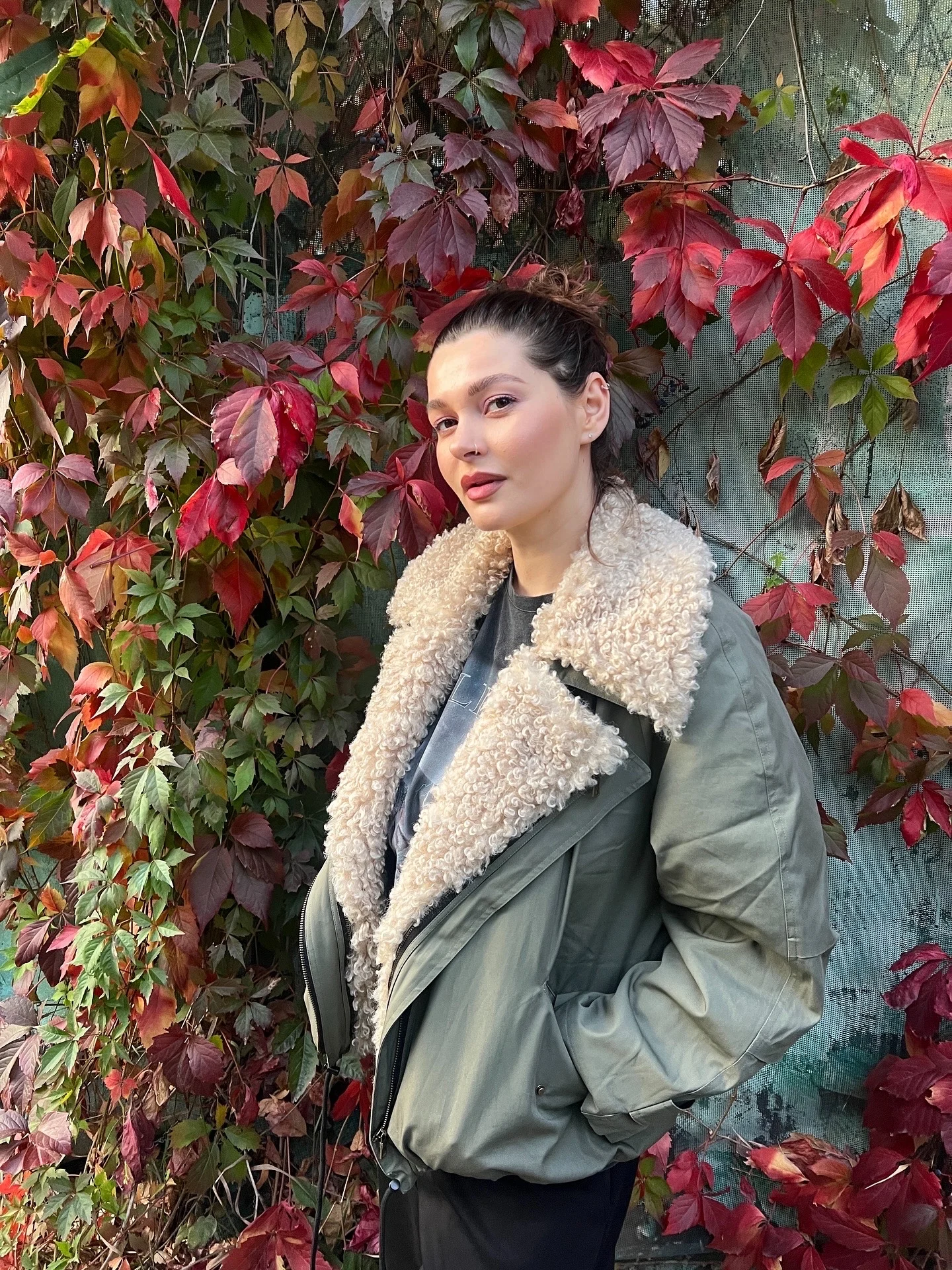 Women's Retro Cotton Motorcycle Jacket - Cozy Rebel Style photo review