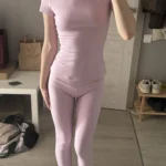 Premium Seamless Yoga Set Women Pink High-Waist Activewear photo review